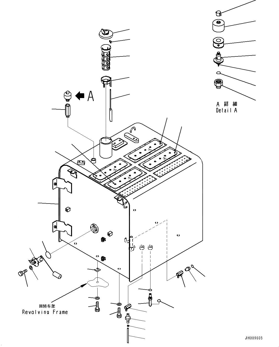 Схема запчастей Komatsu PC300-8M0 - ТОПЛИВН. БАК. (EXTRA BAD ТОПЛИВН. И ПЛОХ. ТОПЛИВО СПЕЦ-ЯIFICATION, ВОДН.+DUST, БОЛЬШ. ТОПЛИВН. PREФИЛЬТР.) D [ТОПЛИВН. СИСТЕМА]