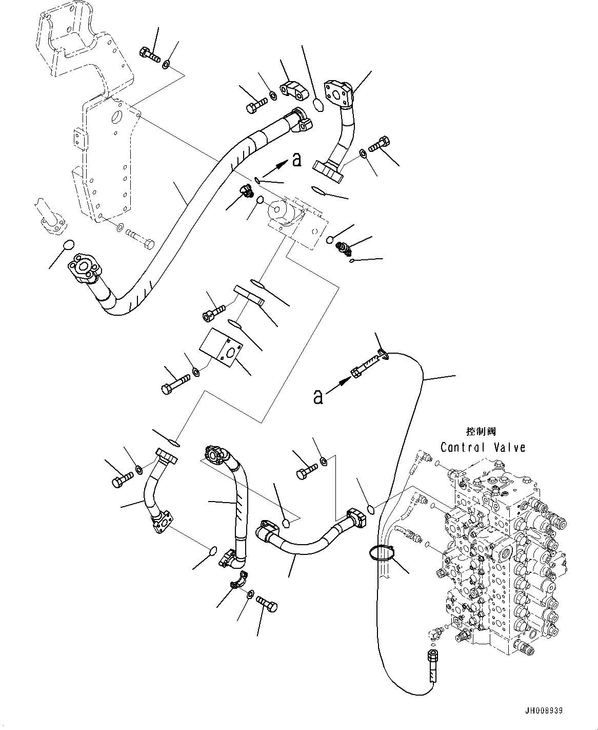 Схема запчастей Komatsu PC300-8M0 - АКТУАТОР ТРУБЫ (-ДОПОЛН. АКТУАТОР ТРУБЫ, АККУМУЛЯТОР) (ОСНОВН. ТРУБЫ, ПРАВ.) H [ГИДРАВЛИКА]