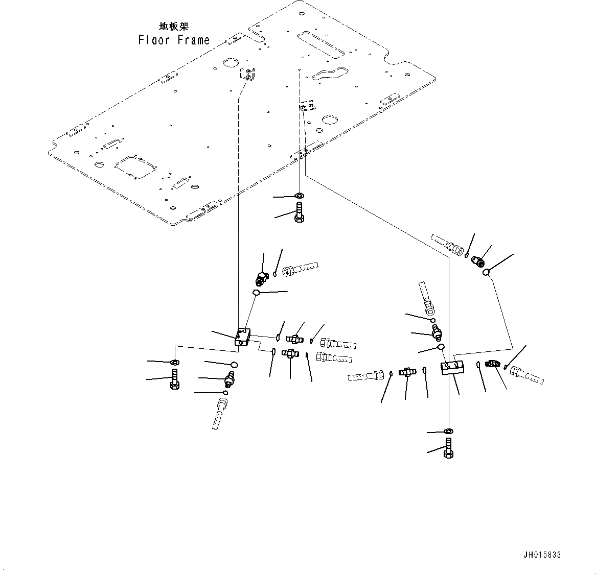Схема запчастей Komatsu PC300-8M0 - КАБИНА (ПОЛ, P, T БЛОК) K [КАБИНА ОПЕРАТОРА И СИСТЕМА УПРАВЛЕНИЯ]
