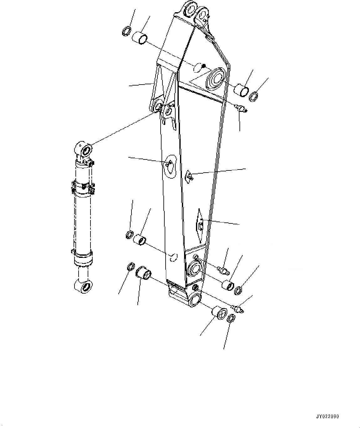 Схема запчастей Komatsu PC300-8M0 - РУКОЯТЬ (MM, -НАВЕСН. ОБОРУД) (РУКОЯТЬ И ВТУЛКА) T [РАБОЧЕЕ ОБОРУДОВАНИЕ]