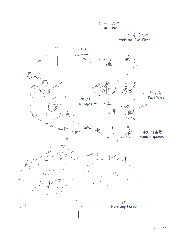 Схема запчастей Komatsu PC57-7 - ТОПЛИВН. ЛИНИЯ D [ТОПЛИВН. БАК. AND КОМПОНЕНТЫ]