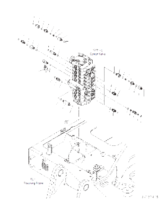 Схема запчастей Komatsu PC57-7 - ОСНОВН. КЛАПАН (/) (P.P.C ПАТРУБОК) H [ГИДРАВЛИКА]