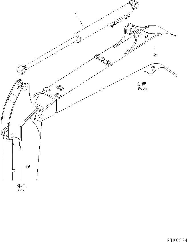 Схема запчастей Komatsu PC57-7 - ЦИЛИНДР РУКОЯТИ T [РАБОЧЕЕ ОБОРУДОВАНИЕ]