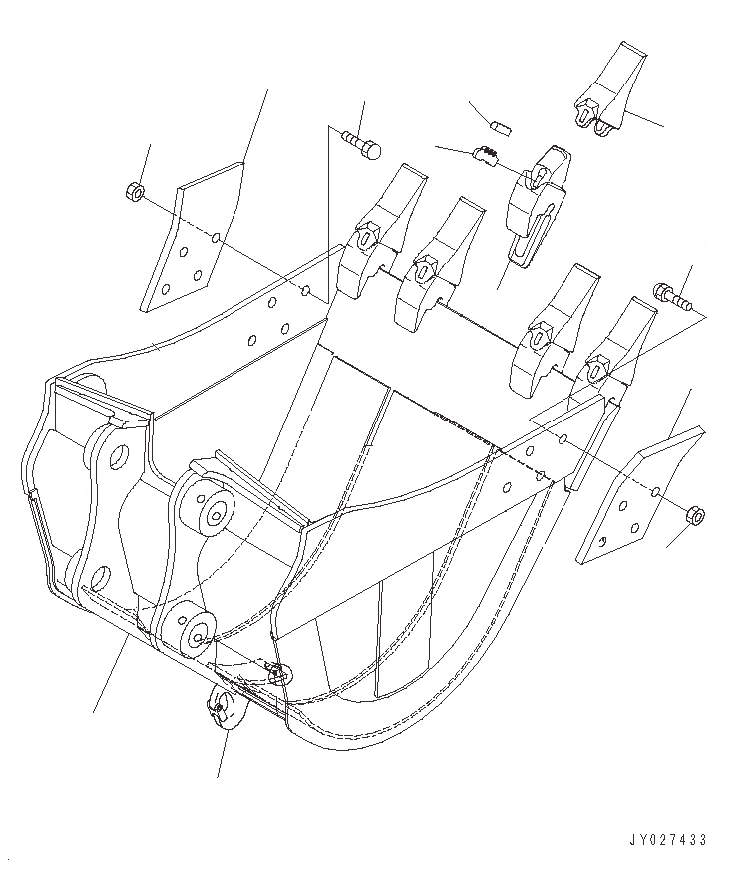 Схема запчастей Komatsu PC57-7 - КОВШ, .M MM ШИР. (ВЕРТИКАЛЬН. ПАЛЕЦ) T [РАБОЧЕЕ ОБОРУДОВАНИЕ]