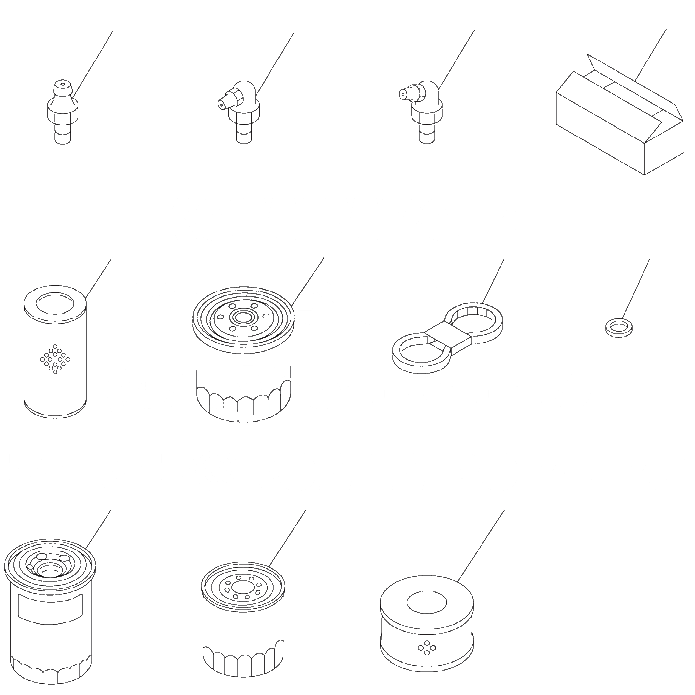 Схема запчастей Komatsu PC57-7 - ЗАП. ЧАСТИ V [АКСЕССУАРЫ]