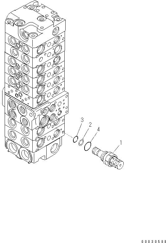Схема запчастей Komatsu PC57-7 - ОСНОВН. КЛАПАН (8-КЛАПАН) (/)(№DJB7-) Y [ОСНОВН. КОМПОНЕНТЫ И РЕМКОМПЛЕКТЫ]