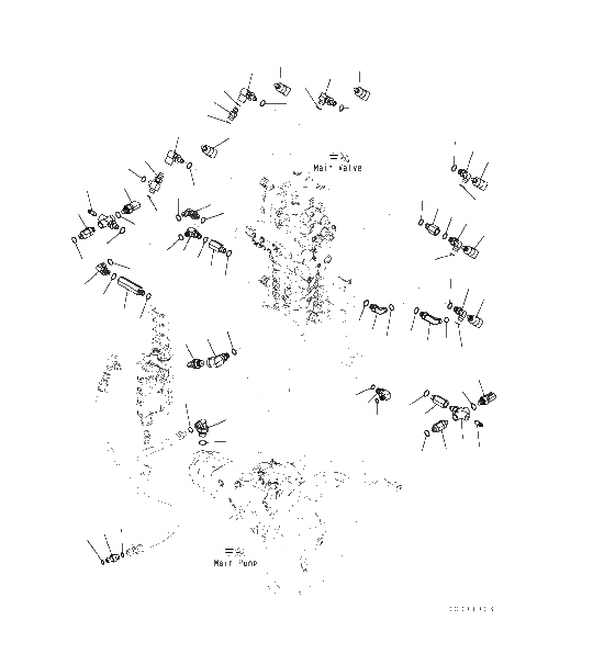 Схема запчастей Komatsu PC60-8 - ЛИНИЯ НАСОСА PPC (УПРАВЛЯЮЩ. КЛАПАН КОМПОНЕНТЫ) (СПЕЦИФ-Я С ОТВАЛОМ) H [ГИДРАВЛИКА]