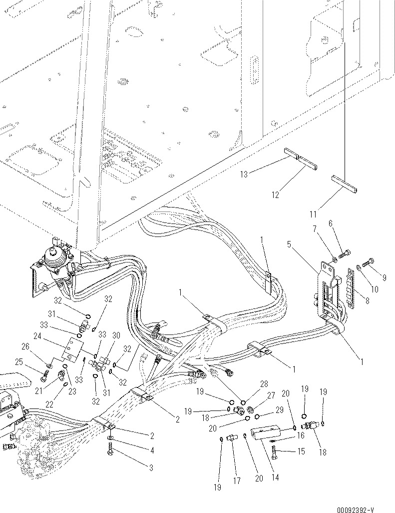 Схема запчастей Komatsu PC60-8 - КАБИНА (ПОЛ) (УПРАВЛ. НАВЕСН. ОБОРУД.) (/) (СПЕЦИФ-Я С ОТВАЛОМ) (PROVISION ДЛЯ -АКТУАТОРТРУБЫ) K [КАБИНА ОПЕРАТОРА И СИСТЕМА УПРАВЛЕНИЯ]