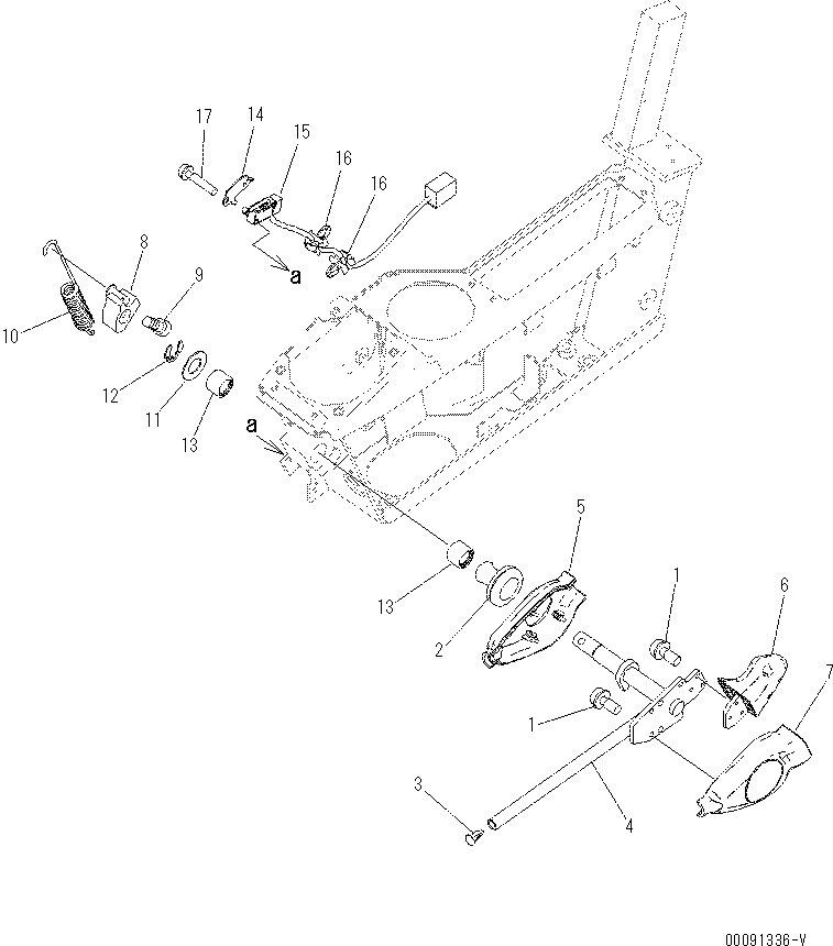 Схема запчастей Komatsu PC60-8 - КАБИНА (ПОЛ) (P.P.C. РЫЧАГ БЛОКИРОВКИ) K [КАБИНА ОПЕРАТОРА И СИСТЕМА УПРАВЛЕНИЯ]