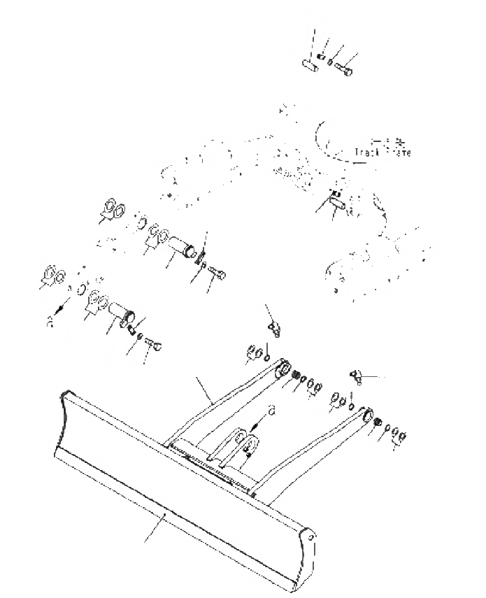 Схема запчастей Komatsu PC60-8 - ОТВАЛ T [РАБОЧЕЕ ОБОРУДОВАНИЕ]