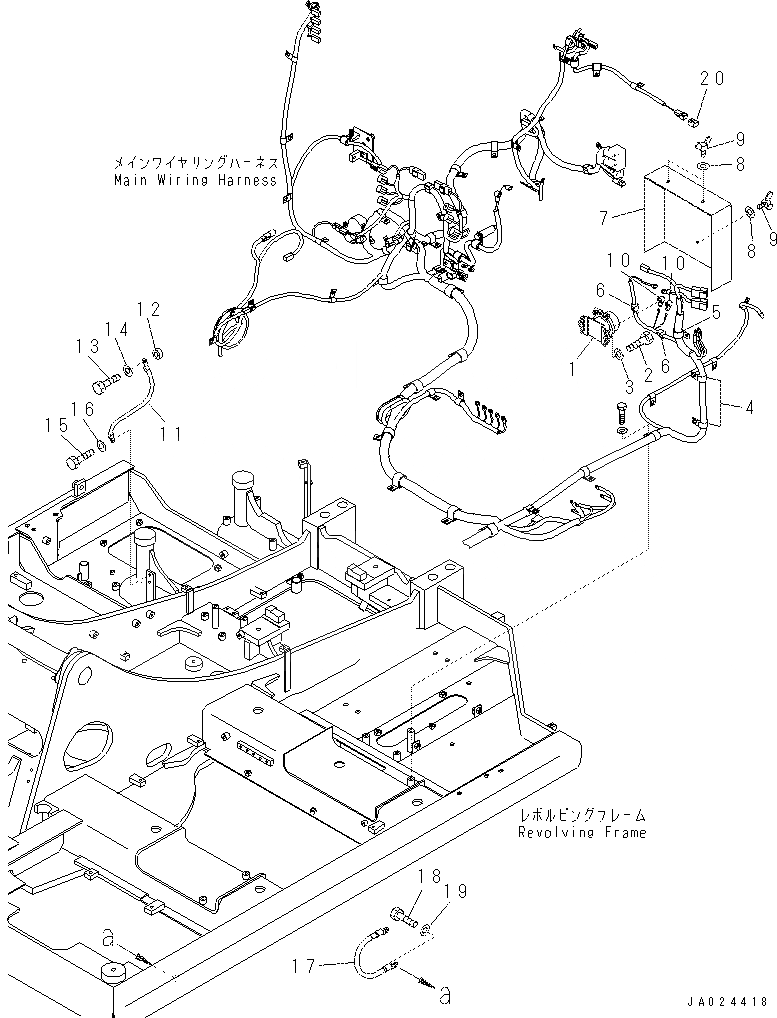 Схема запчастей Komatsu PC70-8 - ЭЛЕКТР. (Э/ПРОВОДКА ПЕРЕКЛЮЧАТЕЛЯ ПЕРЕКЛЮЧАТЕЛЬ И GRAND КАБЕЛЬ) (С ДОПОЛН. ФИЛЬТР.) E [ЭЛЕКТРИКА]