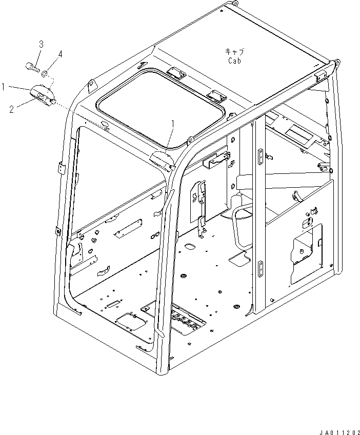 Схема запчастей Komatsu PC70-8 - ДОПОЛН. РАБОЧ. ОСВЕЩЕНИЕ E [ЭЛЕКТРИКА]