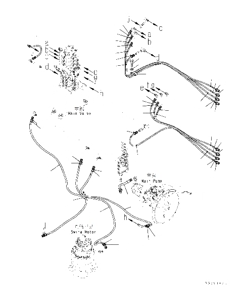 Схема запчастей Komatsu PC70-8 - PPC ТРУБЫ (ОСНОВН. КЛАПАН - КЛАПАН PPCТРУБЫ) H [ГИДРАВЛИКА]