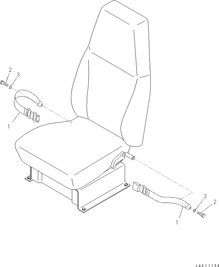 Схема запчастей Komatsu PC70-8 - РЕМЕНЬ БЕЗОПАСНОСТИ(№-) K [КАБИНА ОПЕРАТОРА И СИСТЕМА УПРАВЛЕНИЯ]