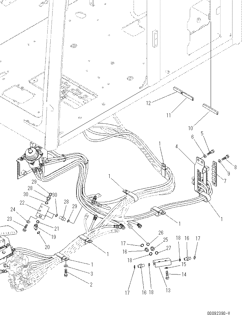 Схема запчастей Komatsu PC70-8 - КАБИНА (ПОЛ) (T-БЛОК И P-БЛОК) K [КАБИНА ОПЕРАТОРА И СИСТЕМА УПРАВЛЕНИЯ]