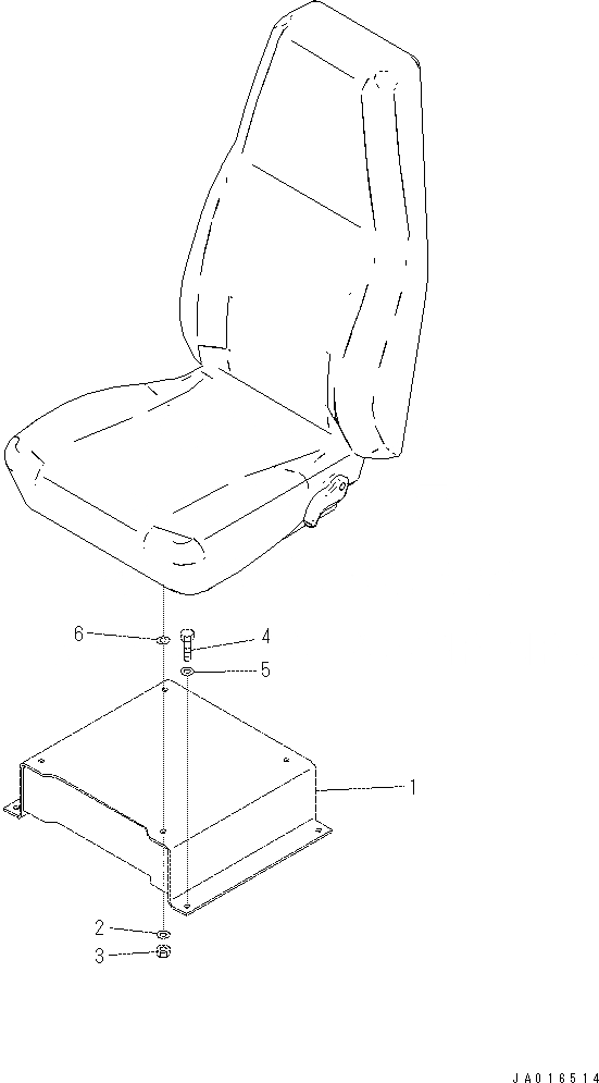 Схема запчастей Komatsu PC70-8 - КАБИНА (СИДЕНЬЕ ОПЕРАТОРА) (ЭЛЕМЕНТЫ КРЕПЛЕНИЯ) K [КАБИНА ОПЕРАТОРА И СИСТЕМА УПРАВЛЕНИЯ]