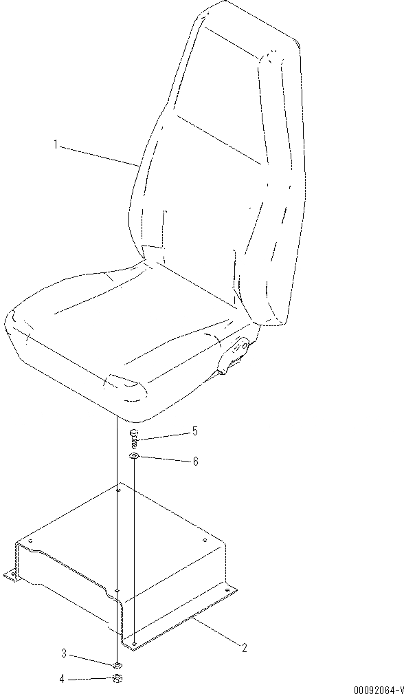 Схема запчастей Komatsu PC70-8 - КАБИНА (СИДЕНЬЕ ОПЕРАТОРА) (ЭЛЕМЕНТЫ КРЕПЛЕНИЯ) (SUS) K [КАБИНА ОПЕРАТОРА И СИСТЕМА УПРАВЛЕНИЯ]