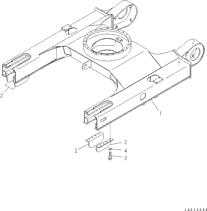 Схема запчастей Komatsu PC70-8 - ГУСЕНИЧНАЯ РАМА(№-) R [ХОДОВАЯ]