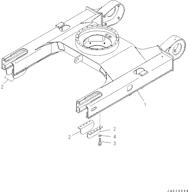 Схема запчастей Komatsu PC70-8 - ГУСЕНИЧНАЯ РАМА (С УСИЛ. НИЖН. КРЫШКА)(№-) R [ХОДОВАЯ]
