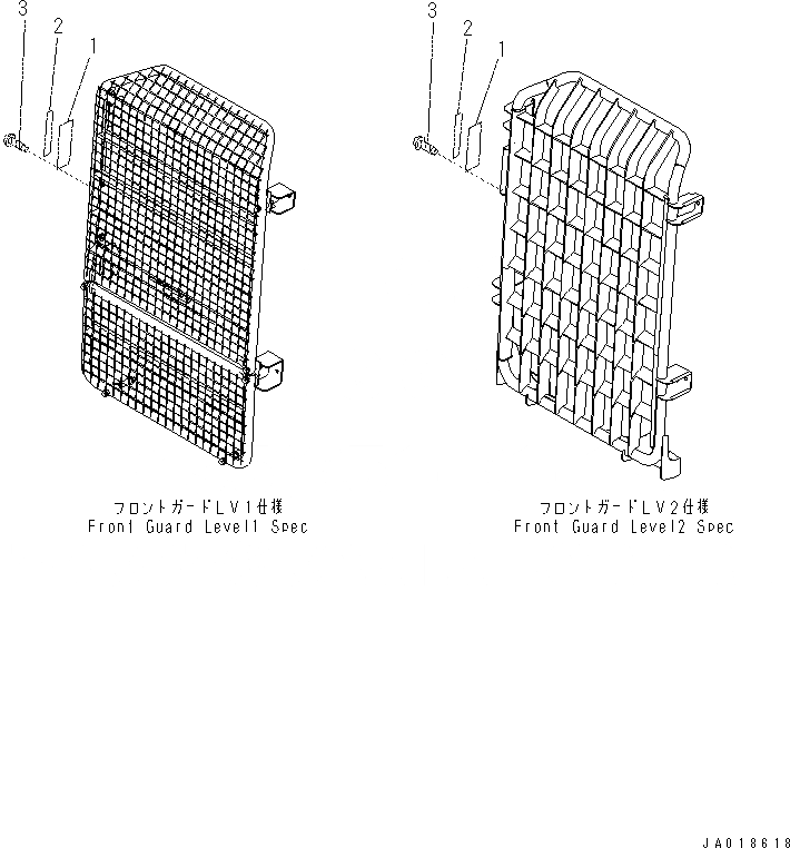 Схема запчастей Komatsu PC70-8 - ПРЕДУПРЕЖДАЮЩ. МАРКИРОВКА (ФРОНТАЛЬНАЯ ЗАЩИТА) (ПОРТУГАЛ.) U [МАРКИРОВКА]