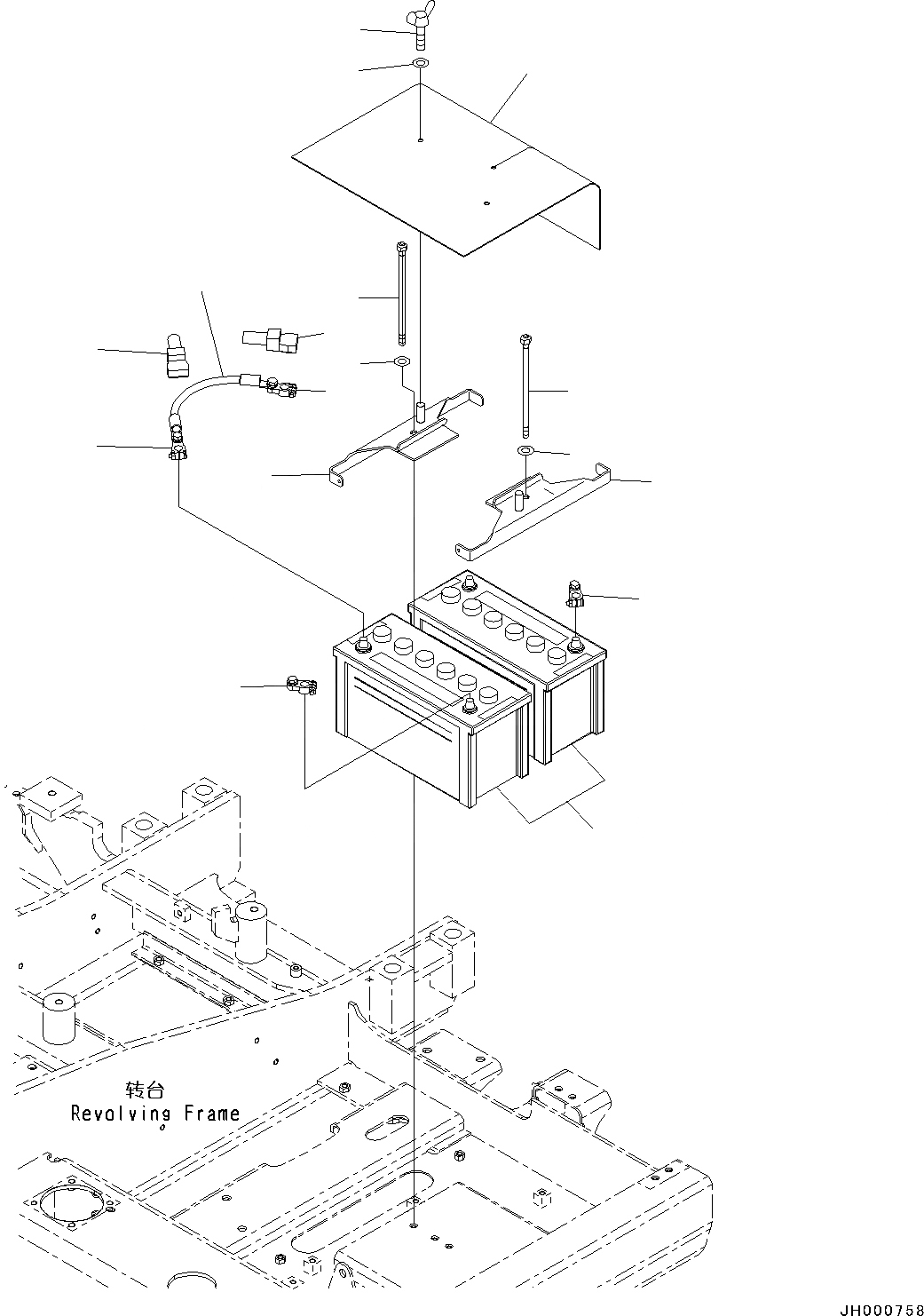 Схема запчастей Komatsu PC110-8M0 - АККУМУЛЯТОР (ВЫСОК. ЕМК.) E [ЭЛЕКТРИКА]