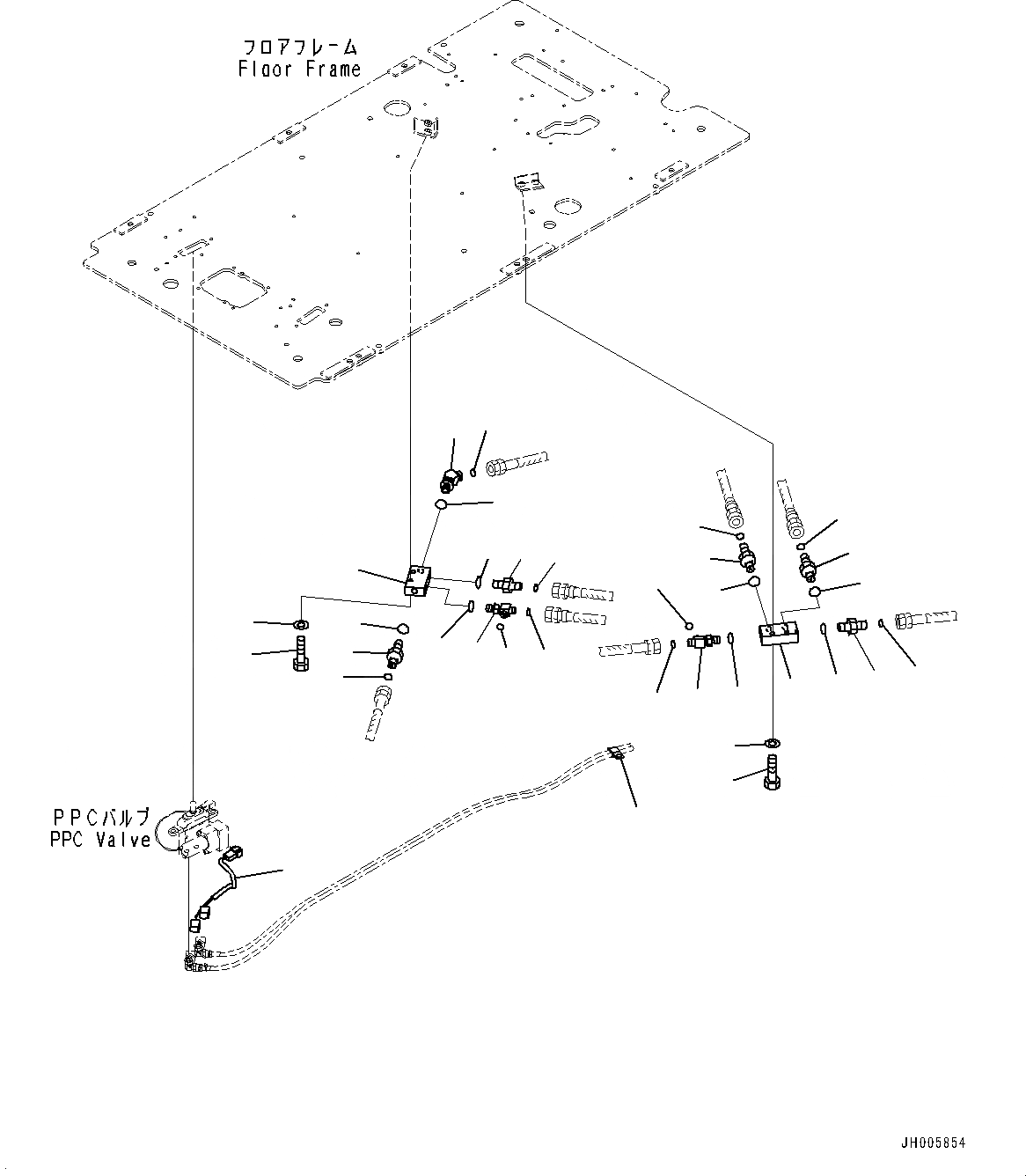 Схема запчастей Komatsu PC110-8M0 - КАБИНА И ОСНОВН. КОНСТРУКЦИЯ ГРУППА (С -ДОПОЛН. АКТУАТОР ТРУБЫ, АККУМУЛЯТОР) (ПОЛ, P, T БЛОК) K [КАБИНА ОПЕРАТОРА И СИСТЕМА УПРАВЛЕНИЯ]
