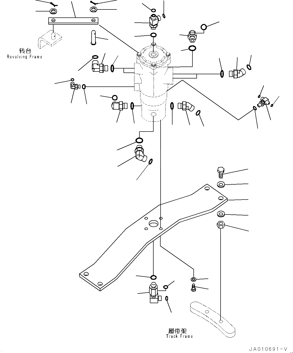 Схема запчастей Komatsu PC110-8M0 - ПОВОРОТНОЕ СОЕДИНЕНИЕ (КРЕПЛЕНИЕ) N [ПОВОРОТН. КРУГ И ITS КОМПОНЕНТЫ]
