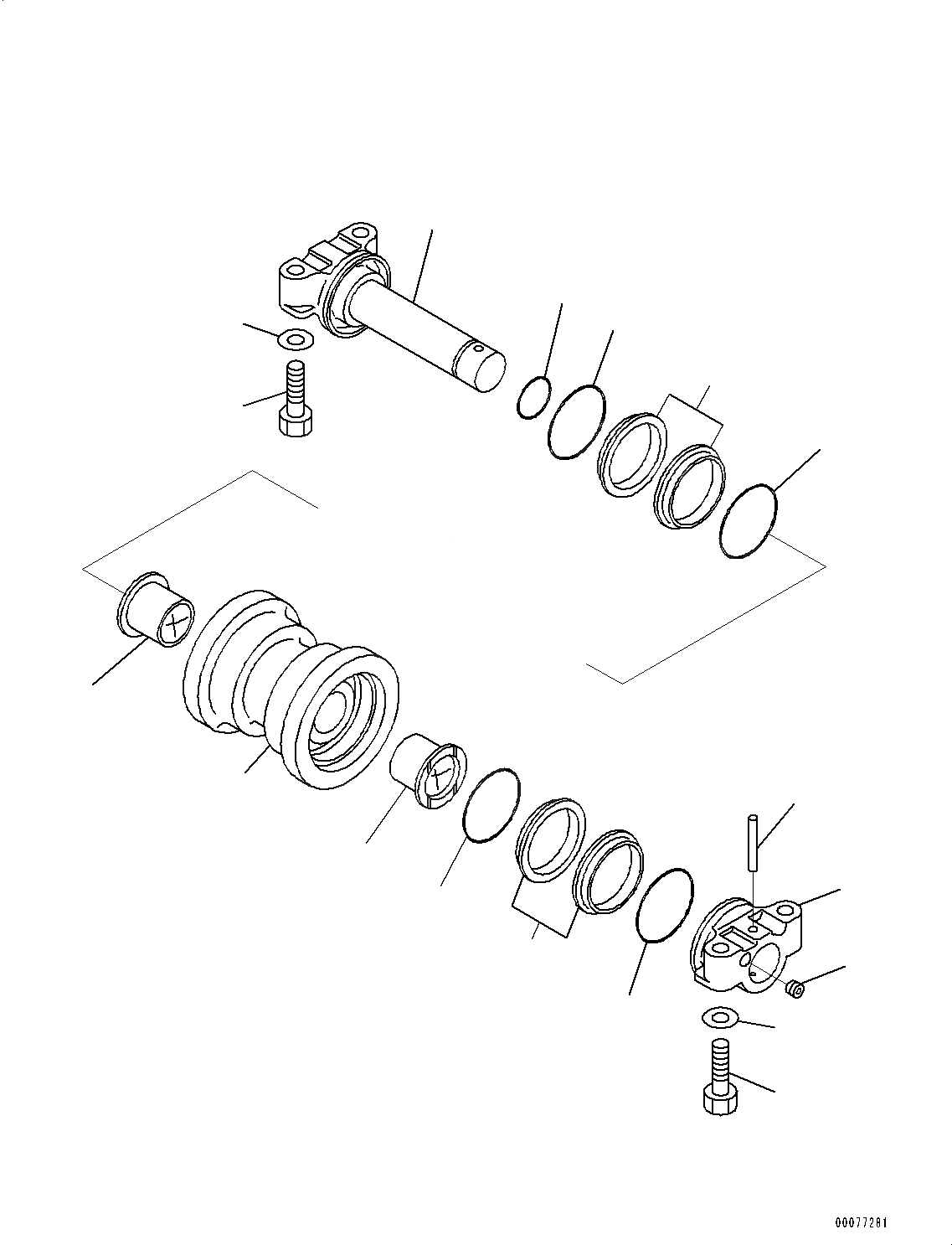 Схема запчастей Komatsu PC110-8M0 - ОПОРНЫЙ КАТОК R [НИЖН.CARRIAGE]