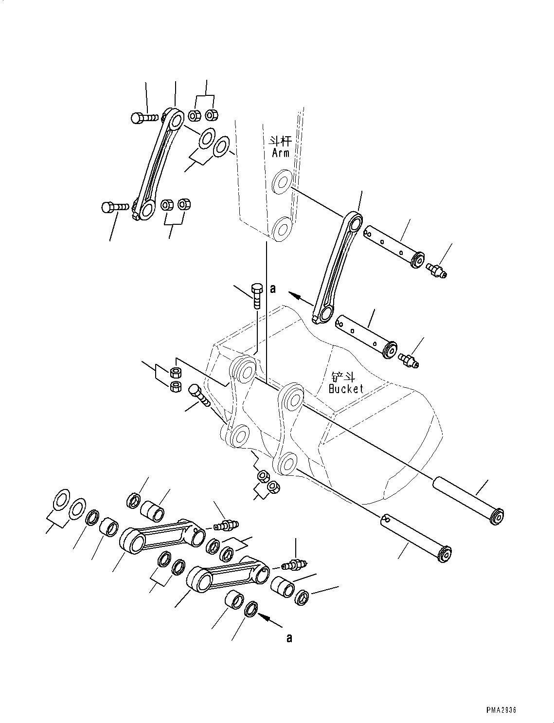 Схема запчастей Komatsu PC110-8M0 - СОЕДИНЕНИЕ КОВШАAGE T [РАБОЧЕЕ ОБОРУДОВАНИЕ]