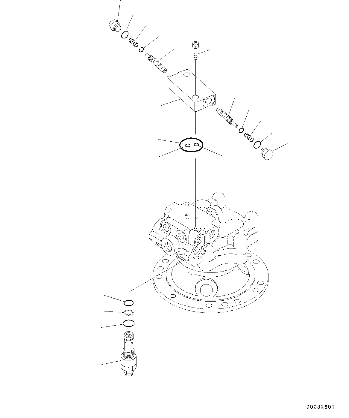 Схема запчастей Komatsu PC130-8M0 - МЕХАНИЗМ ПОВОРОТА И МОТОР (МОТОР ПОВОРОТА) (/) N [ПОВОРОТН. КРУГ И ITS КОМПОНЕНТЫ]