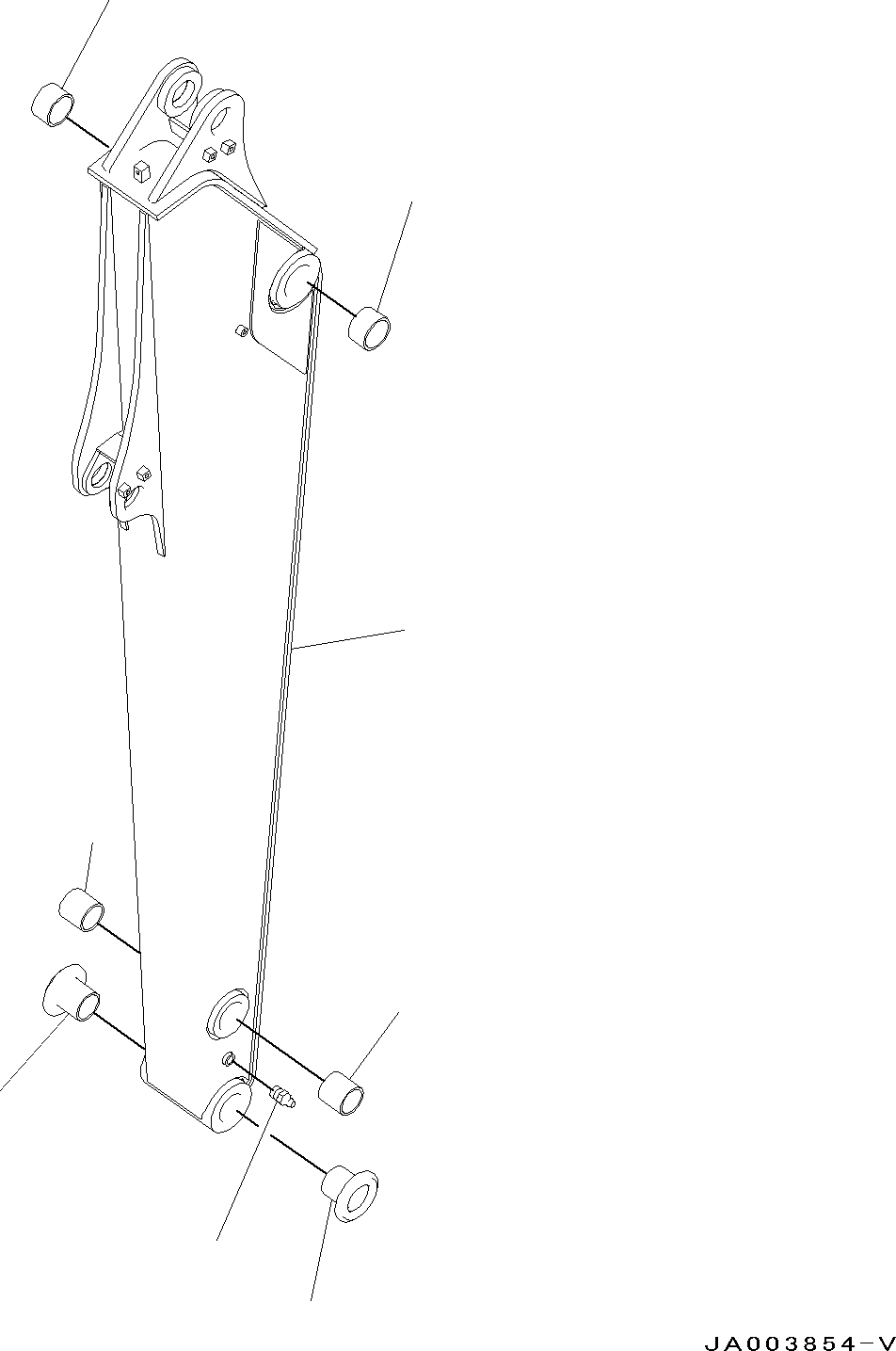 Схема запчастей Komatsu PC130-8M0 - РУКОЯТЬ (MM) (РУКОЯТЬ И ВТУЛКА) T [РАБОЧЕЕ ОБОРУДОВАНИЕ]