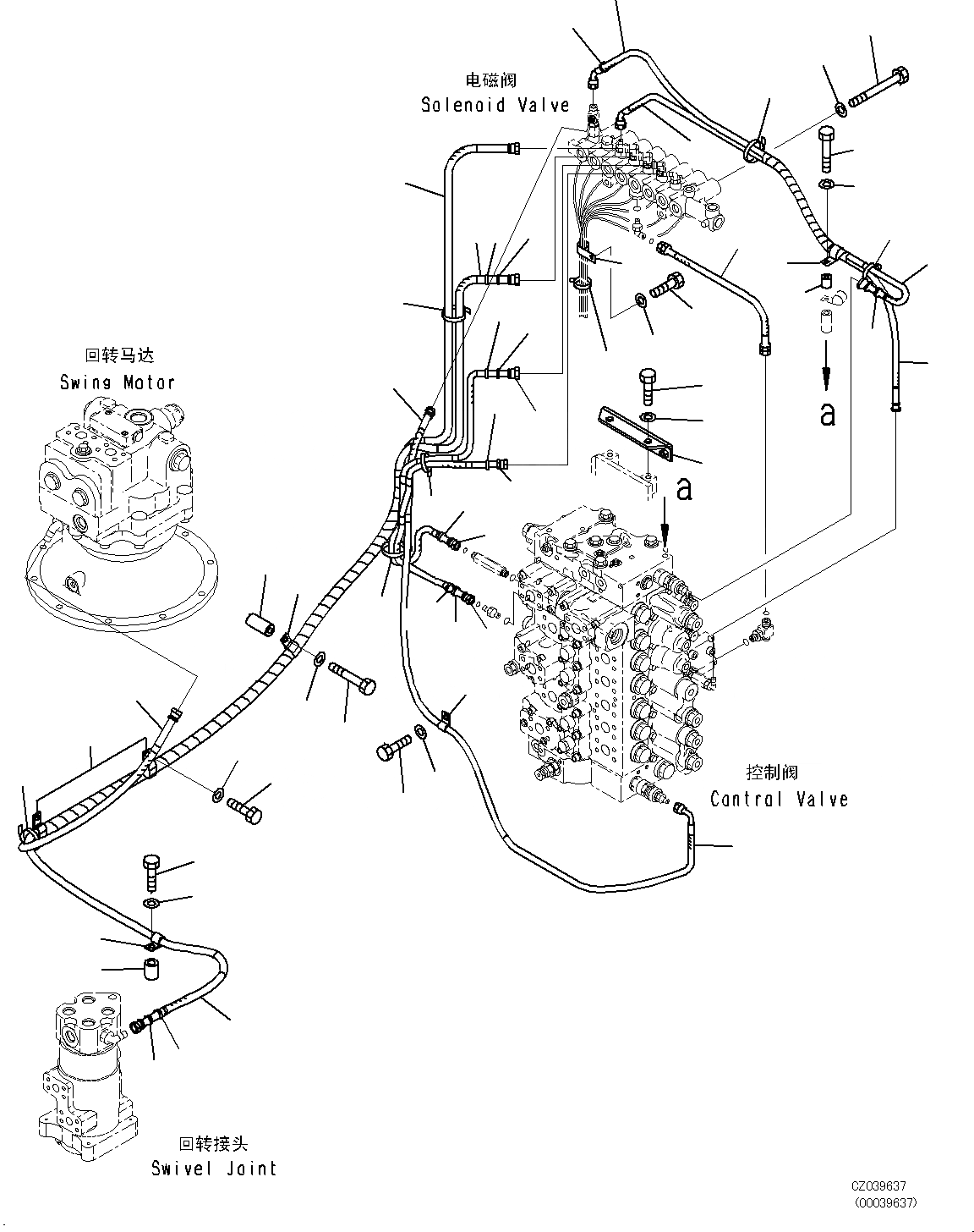 Схема запчастей Komatsu PC450-8 - СОЛЕНОИДНЫЙ КЛАПАН (КОРПУС) H [ГИДРАВЛИКА]