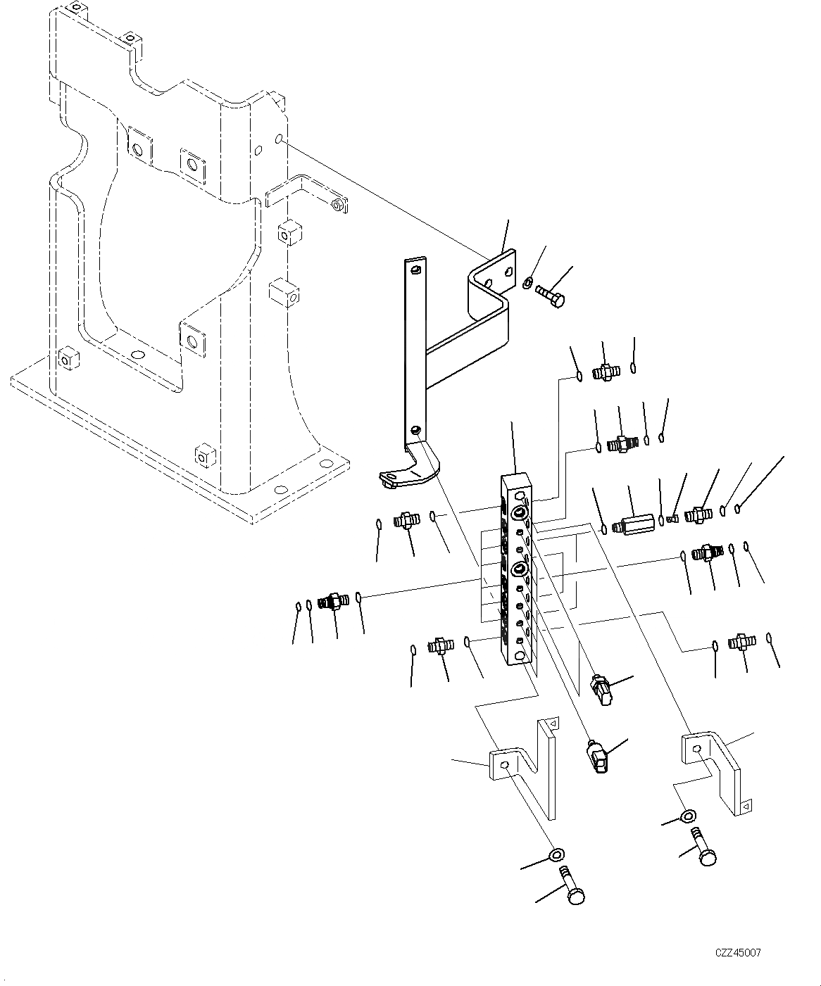 Схема запчастей Komatsu PC450-8 - БЛОК ПЕРЕКЛЮЧЕНИЯ ДАВЛЕНИЯ H [ГИДРАВЛИКА]