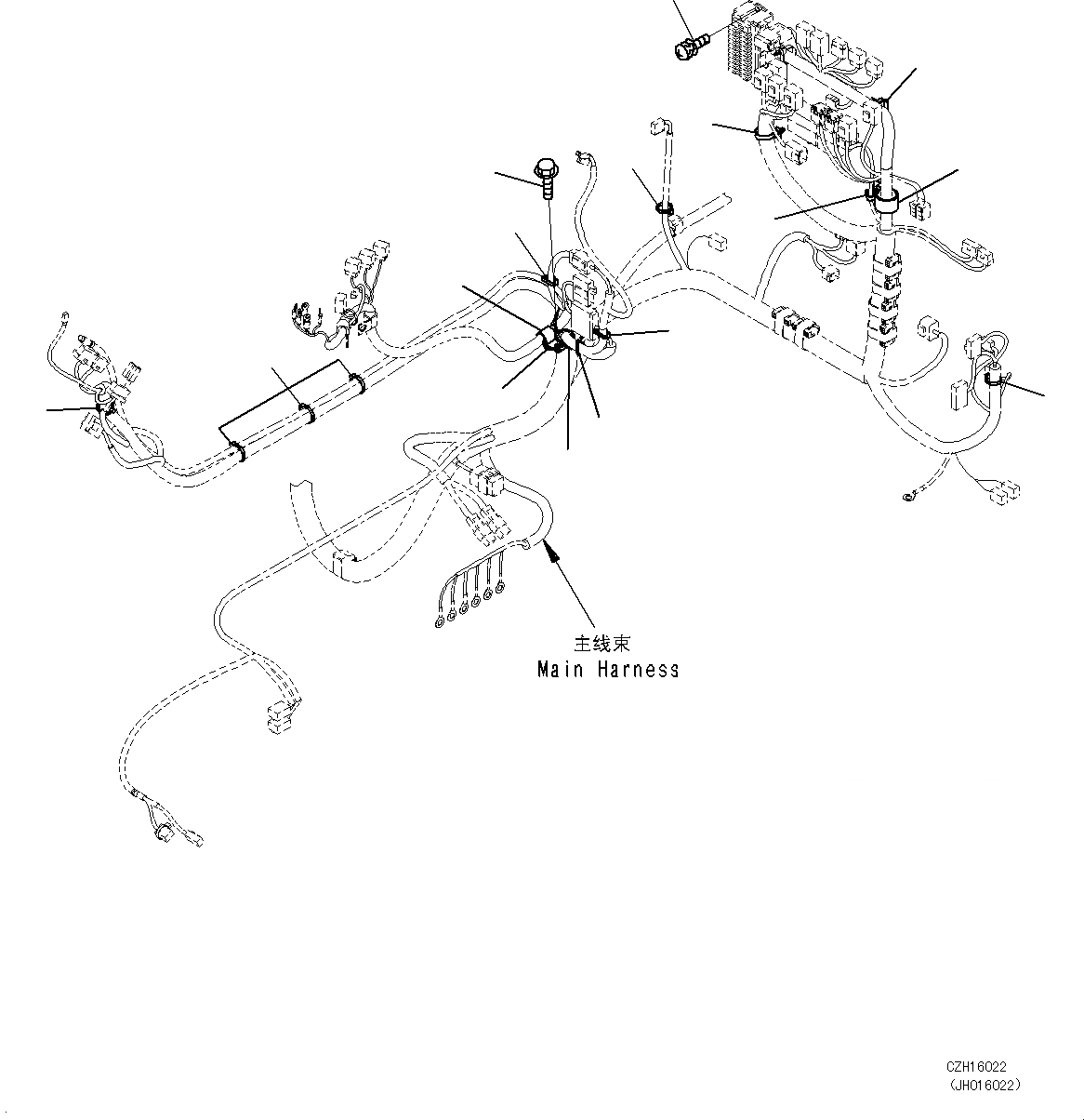 Схема запчастей Komatsu PC450-8 - КАБИНА (КАБИНА IN ЧАСТИ, ОСНОВН. ПРОВОДКА КРЕПЛЕНИЕ) K [КАБИНА ОПЕРАТОРА И СИСТЕМА УПРАВЛЕНИЯ]