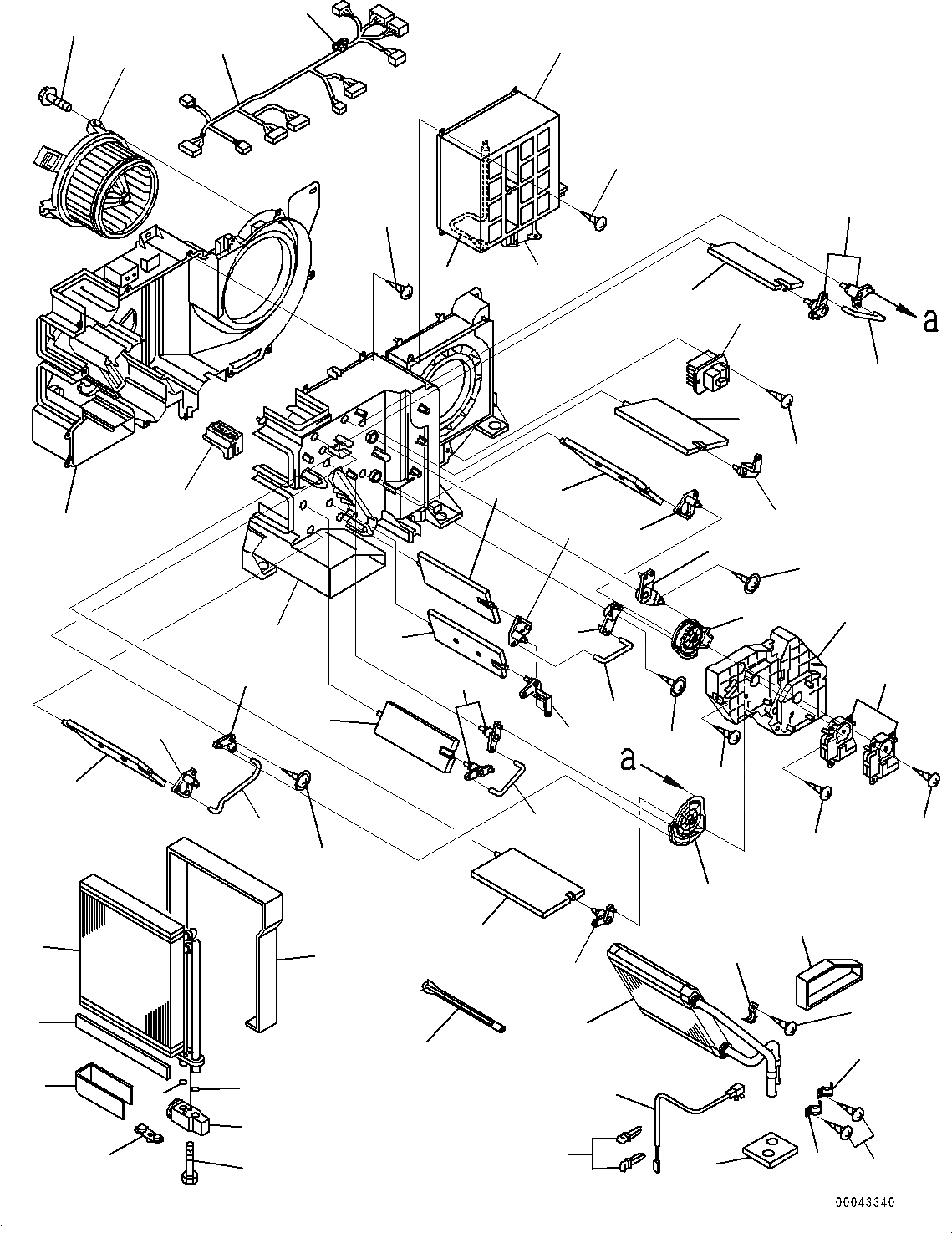 Схема запчастей Komatsu PC450-8 - КАБИНА (БЛОК КОНДИЦИОНЕРА) K [КАБИНА ОПЕРАТОРА И СИСТЕМА УПРАВЛЕНИЯ]