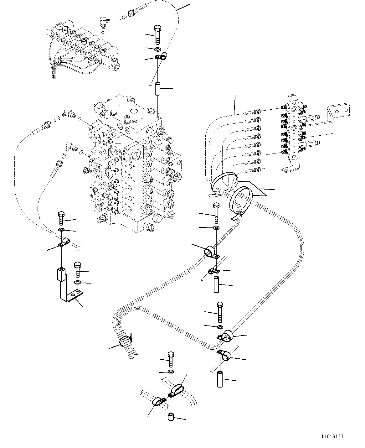 Схема запчастей Komatsu PC450-8 - ПРОПОРЦИОНАЛЬН. PRESSURE УПРАВЛ-Е (PPC) ТРУБЫ КРЕПЛЕНИЕ K [КАБИНА ОПЕРАТОРА И СИСТЕМА УПРАВЛЕНИЯ]