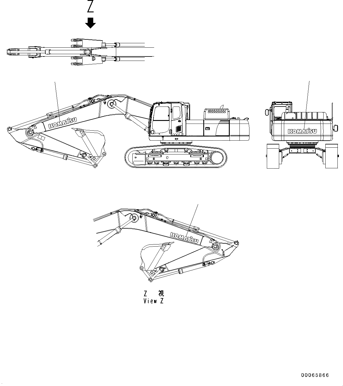 Схема запчастей Komatsu PC450-8 - KOMATSU ЛОГОТИП U [МАРКИРОВКА]