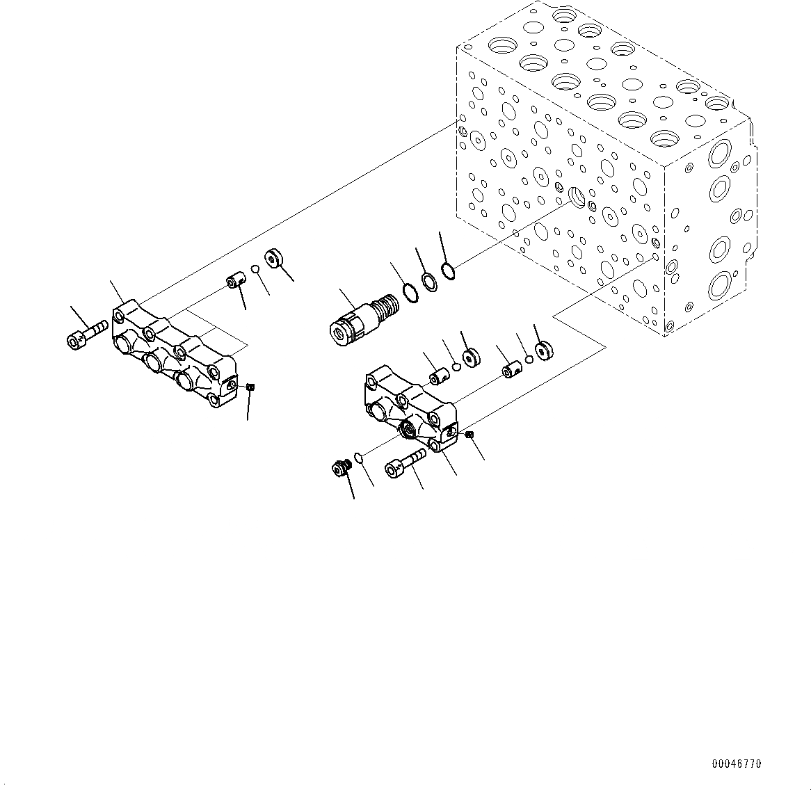 Схема запчастей Komatsu PC270-8 - УПРАВЛЯЮЩ. КЛАПАН (БЕЗ -СЕРВИСНЫЙ КЛАПАН) (6-СЕКЦИОНН.) (/9) H [ГИДРАВЛИКА]