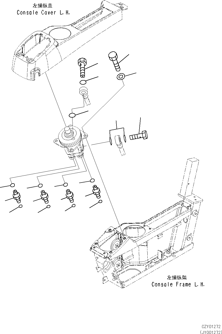 Схема запчастей Komatsu PC270-8 - КАБИНА(ПОЛ, КЛАПАН, ЛЕВ.) K [КАБИНА ОПЕРАТОРА И СИСТЕМА УПРАВЛЕНИЯ]