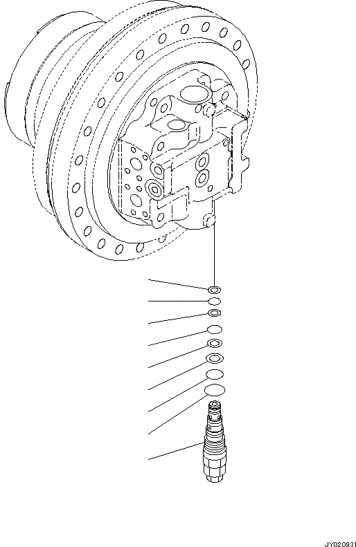 Схема запчастей Komatsu PC270-8 - МОТОР ХОДА И КОНЕЧНАЯ ПЕРЕДАЧА(ВНУТР. ЧАСТИ,МОТОР ХОДА,ПРАВ.)(/) [ХОД СИСТЕМА И ITS КОМПОНЕНТЫ]