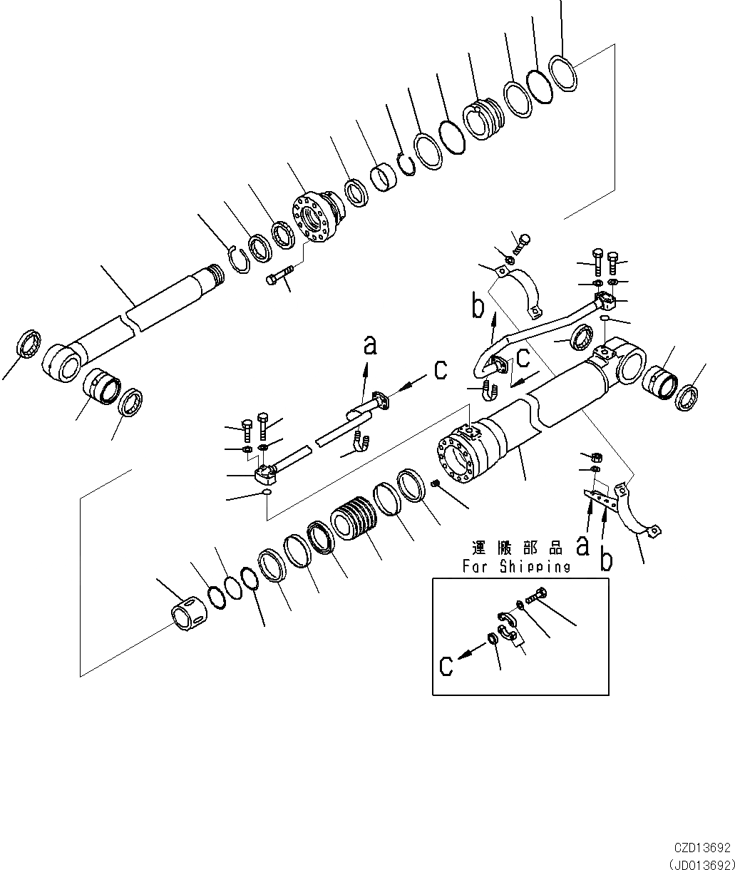 Схема запчастей Komatsu PC270-8 - ЦИЛИНДР СТРЕЛЫ( ЧАС. СИСТ. СМАЗКИ ТИП) (ЛЕВ.) T [РАБОЧЕЕ ОБОРУДОВАНИЕ]