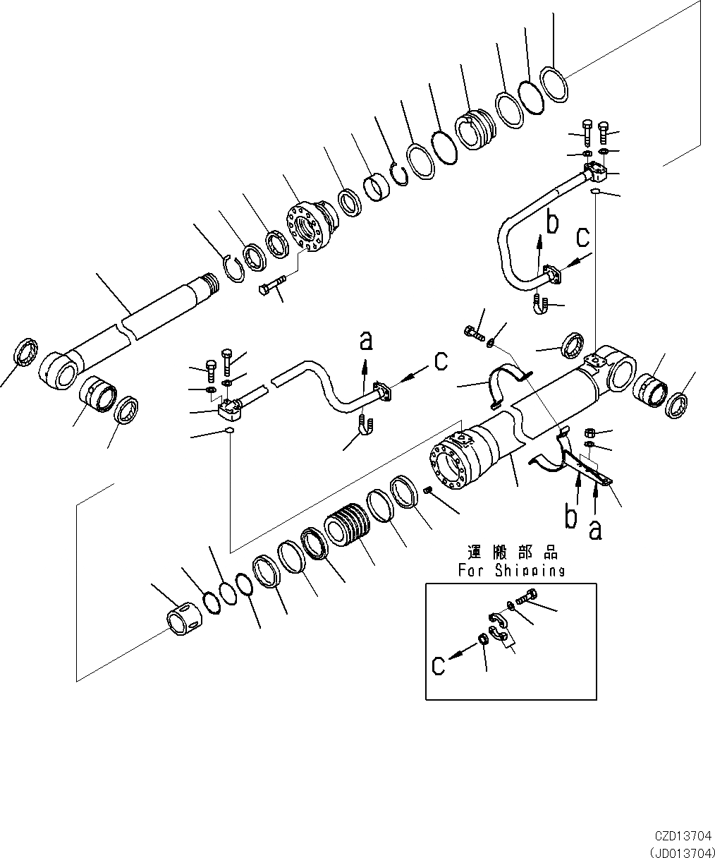 Схема запчастей Komatsu PC270-8 - ЦИЛИНДР СТРЕЛЫ( ЧАС. СИСТ. СМАЗКИ ТИП) (ПРАВ.) T [РАБОЧЕЕ ОБОРУДОВАНИЕ]