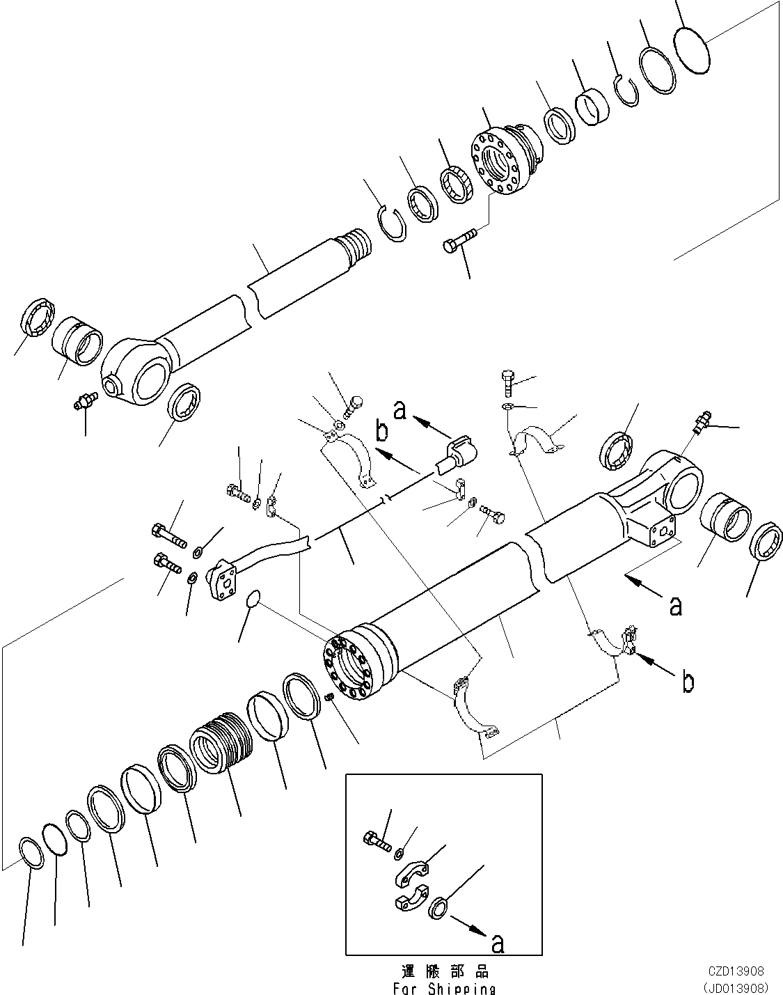Схема запчастей Komatsu PC270-8 - РУКОЯТЬ(ЦИЛИНДР КОВША) T [РАБОЧЕЕ ОБОРУДОВАНИЕ]