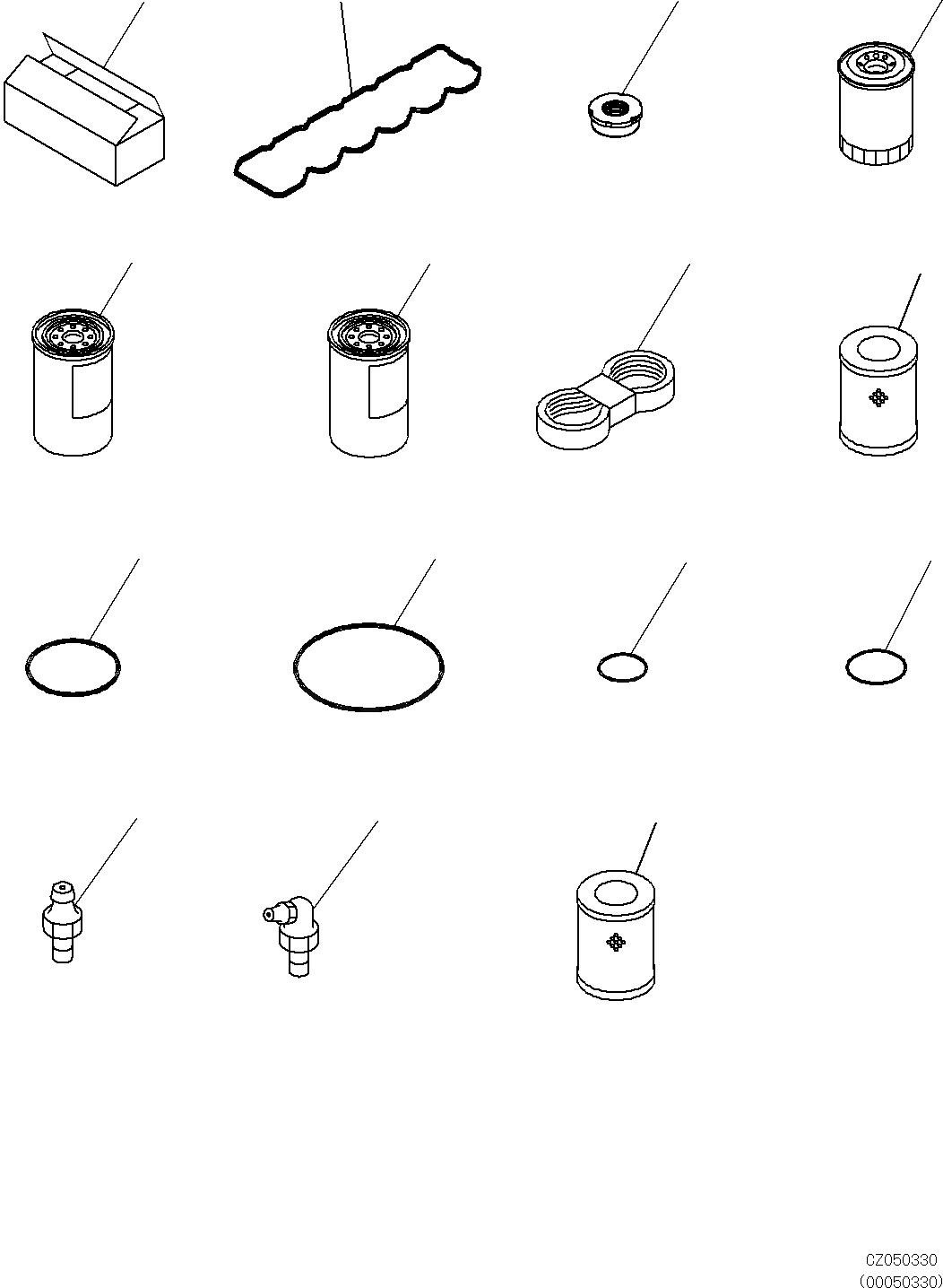 Схема запчастей Komatsu PC270-8 - ЗАП. ЧАСТИ V [ВСПОМОГ. ЧАСТИ И ИНСТРУМЕНТ]