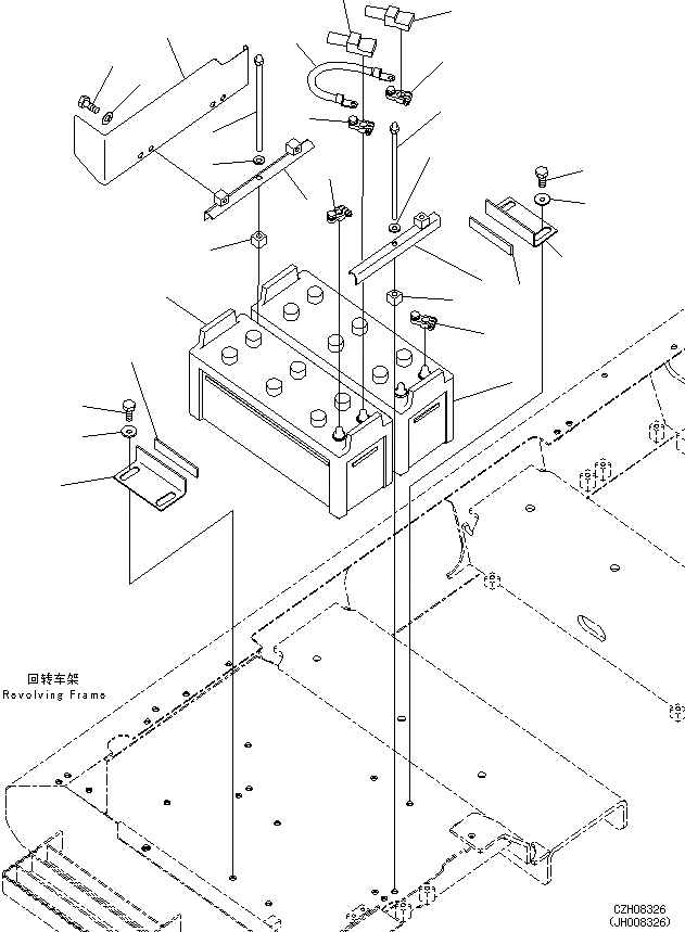 Схема запчастей Komatsu PC360-8M0 - АККУМУЛЯТОР E [ЭЛЕКТРИКА]