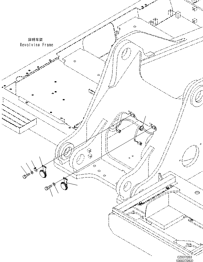 Схема запчастей Komatsu PC360-8M0 - ЗВУК. СИГНАЛ. E [ЭЛЕКТРИКА]