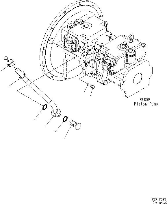 Схема запчастей Komatsu PC360-8M0 - ПОРШЕНЬ НАСОС (КОМПОНЕНТЫ) H [ГИДРАВЛИКА]