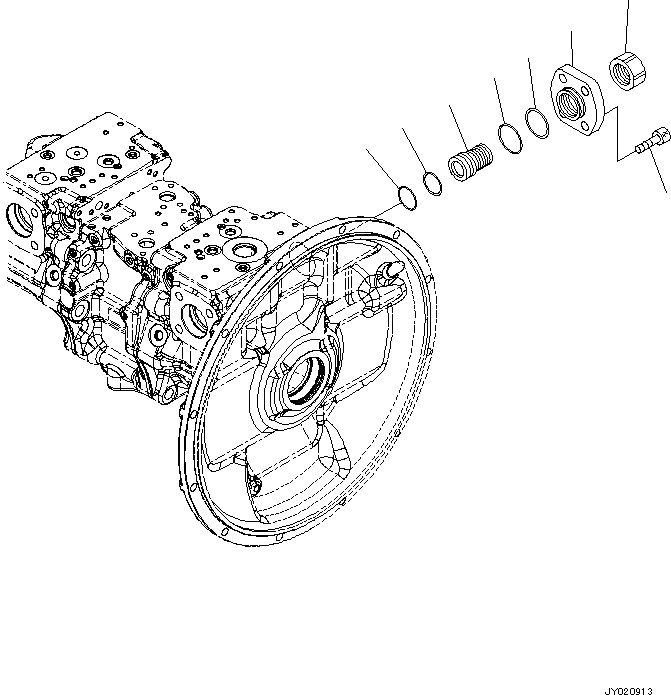 Схема запчастей Komatsu PC360-8M0 - ПОРШЕНЬ НАСОС (ВНУТР. ЧАСТИ) (/) H [ГИДРАВЛИКА]
