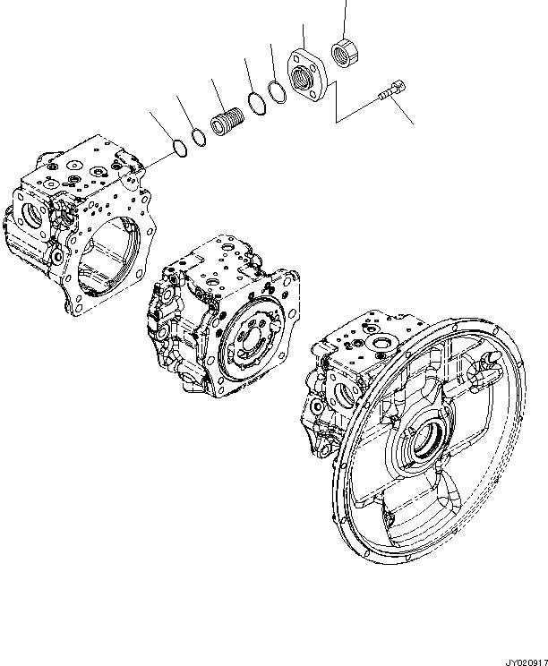 Схема запчастей Komatsu PC360-8M0 - ПОРШЕНЬ НАСОС (ВНУТР. ЧАСТИ) (9/) H [ГИДРАВЛИКА]