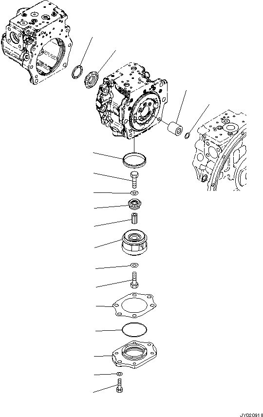 Схема запчастей Komatsu PC360-8M0 - ПОРШЕНЬ НАСОС (ВНУТР. ЧАСТИ) (/) H [ГИДРАВЛИКА]